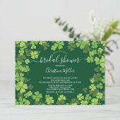 Fun Kleeblatt Irish Bridal Dusche Einladung (Stehend Vorderseite)