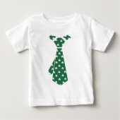Fun Kleeblatt Muster Imitate Krawatte St. Patrick' Baby T-shirt (Vorderseite)