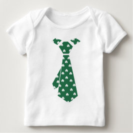 Fun Kleeblatt Muster Imitate Krawatte St. Patrick' Baby T-shirt