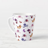 Fun Knitting Pattern Mug For Fiber Artists Milchtasse (Linke Ecke)