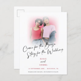 Fun kommen für Booze Foto Save the Date Ankündigun Ankündigungspostkarte