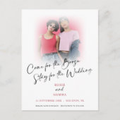 Fun kommen für Booze Foto Save the Date Ankündigun Ankündigungspostkarte (Vorderseite)