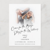 Fun kommen für Booze Foto Save the Date Ankündigun Ankündigungspostkarte (Vorderseite)