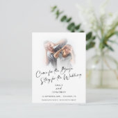 Fun kommen für Booze Foto Save the Date Ankündigun Ankündigungspostkarte (Stehend Vorderseite)