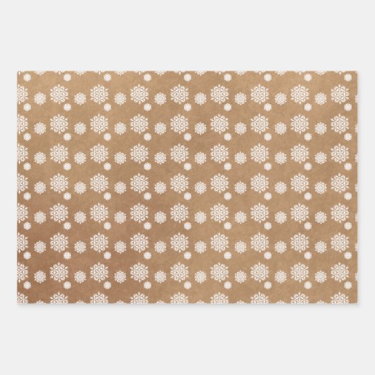 Fun Kraft Snowflake Weihnachten Jingle Geschenkpapier Set (Vorderseite 3)