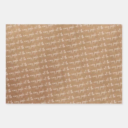 Fun Kraft Snowflake Weihnachten Jingle Geschenkpapier Set (Vorderseite 2)