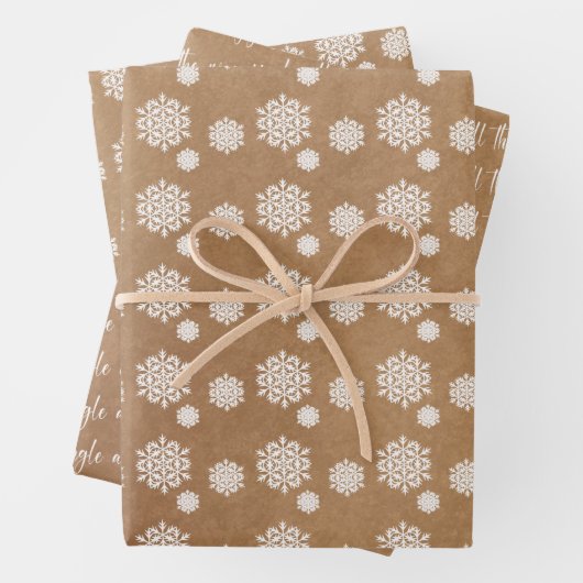 Fun Kraft Snowflake Weihnachten Jingle Geschenkpapier Set (Beispiel)
