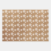 Fun Kraft Snowflake Weihnachten Jingle Geschenkpapier Set (Vorderseite)