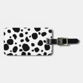 Fun Kuh drucken Schwarzweiß Personalisiert Gepäckanhänger (Vorderseite horizontal)