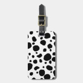 Fun Kuh drucken Schwarzweiß Personalisiert Gepäckanhänger (Vorderseite vertikal)