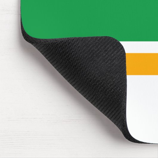 Fun kühne, hellgrüne, gelbe, weiße Streifen Mousepad (Ecke)