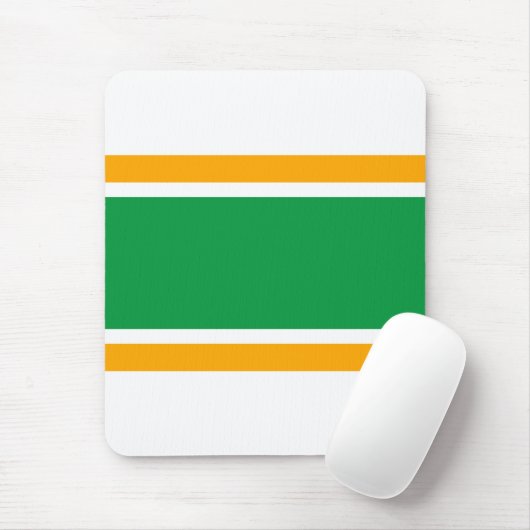 Fun kühne, hellgrüne, gelbe, weiße Streifen Mousepad (Mit Mouse)