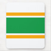 Fun kühne, hellgrüne, gelbe, weiße Streifen Mousepad (Vorne)