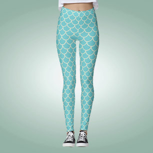Fun Künstlerische Halloween Kostüm Mermaid Scales  Leggings