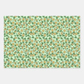 Fun Künstlerisches irisches Kleeblatt Regenbogen L Geschenkpapier Set (Vorderseite 2)