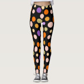 Fun Kürbis bunt Halloween Leggings (Vorderseite)