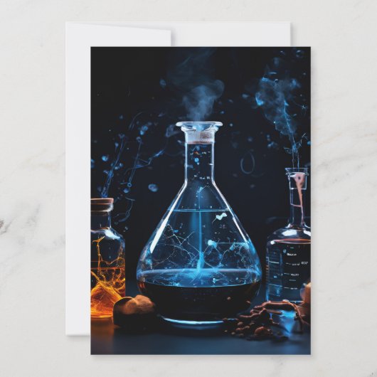 Fun Labrador Kids Geek Nerd Mad Science 9. Geburts Einladung (Rückseite)