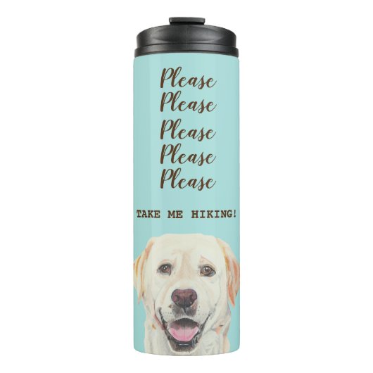 Fun Labrador Retriever Thermal Tumbler Thermosbecher (Vorderseite)