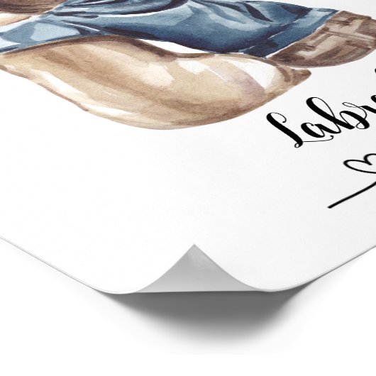 Fun Labrador Wall Art Poster (Ecke)