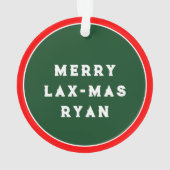 Fun Lacrosse Weihnachten Ornament (Rückseite)