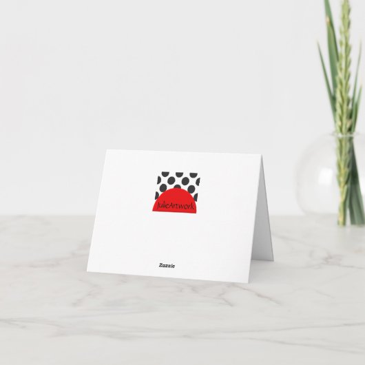 Fun Ladybug Dankeschön Karte (Rückseite)