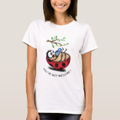 Fun Ladybug Tipp per Telefon - Benutzerdefinierter T-Shirt (Vorderseite)