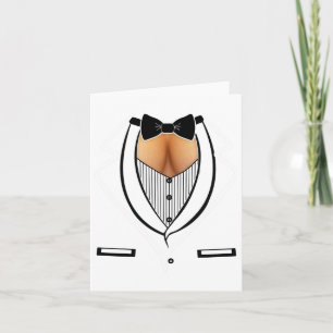 Fun Ladys Cleavage Tuxedo Party Mardi Gras Tailga Karte