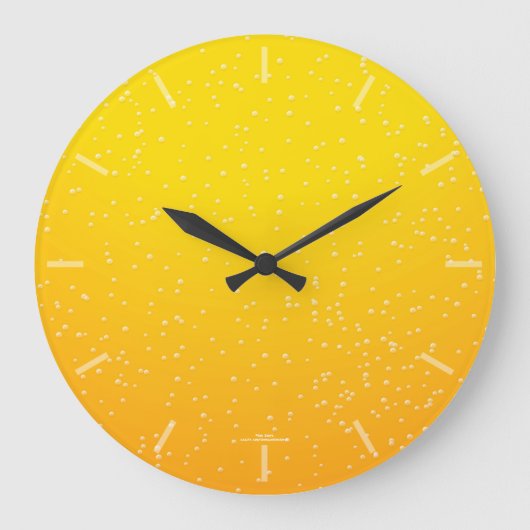 Fun Lager Bubbles Clock Große Wanduhr (Vorderseite)