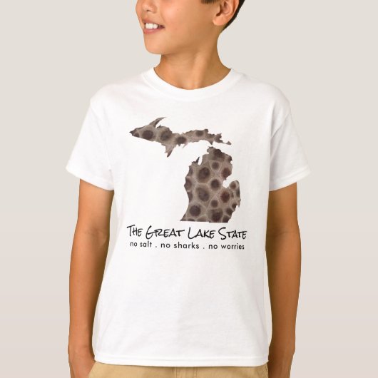 Fun Lake Michigan Grosser Staat Staat Petoskey Fel T-Shirt (Vorderseite)