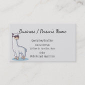 Fun Lama Nature Animal Custom Visitenkarte (Vorderseite)