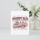 Fun Landkreis Fair Slogan Postkarte (Stehend Vorderseite)