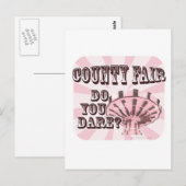 Fun Landkreis Fair Slogan Postkarte (Vorne/Hinten)