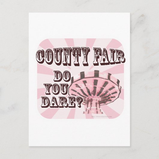 Fun Landkreis Fair Slogan Postkarte (Vorderseite)