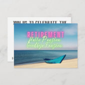 Fun Landschaftlich Hello Retirement Party Einladun Dankeskarte (Vorne/Hinten)