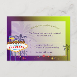 Fun Las Vegas Hochzeit in Urlaubsort UAWG RSVP Karte