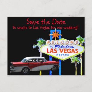 Fun Las Vegas Wedding Save the Date Ankündigungspostkarte