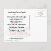 Fun Las Vegas Wedding Save the Date Ankündigungspostkarte (Rückseite)