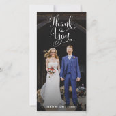 Fun Lässig Wedding Foto Vielen Dank Dankeskarte (Vorderseite)