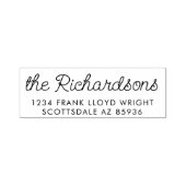 Fun Lässige Skript-Rücksendeadresse Selbstfarbige  Permastempel (Design)