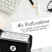 Fun Lässige Skript-Rücksendeadresse Selbstfarbige Permastempel