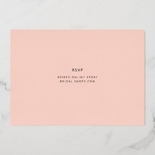 Fun Lässiges Script Brautparty Gold Folieneinladung (Rückseite)