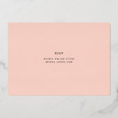 Fun Lässiges Script Gray Brautparty Rose Gold Folieneinladung (Rückseite)