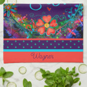 Fun Lass's Eat Quote Blumenkohl Name Küche Geschirrtuch (Gefaltet)