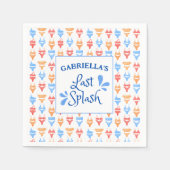 Fun "Last Splash" Thema Personalisiert Bachelorett Serviette (Vorderseite)