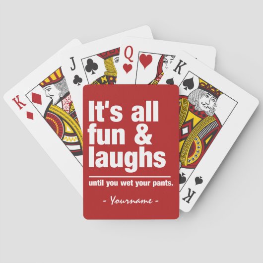 FUN & LAUGHS - benutzerdefinierte Farbspielkarten Spielkarten (Rückseite)