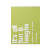 FUN & LAUGHS - benutzerdefiniertes Notizblock (Rotiert)