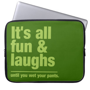 FUN & LAUGHS custom color laptop sleeve