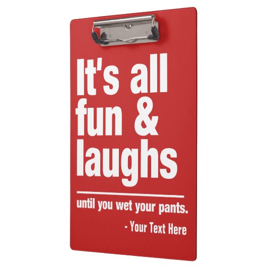 FUN & LAUGHS-Farbabdeckung Klemmbrett (Links)