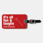 FUN & LAUGHS - Farbgepäckmarke Gepäckanhänger (Vorderseite horizontal)
