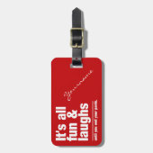 FUN & LAUGHS - Farbgepäckmarke Gepäckanhänger (Vorderseite vertikal)